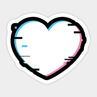 Glitch Heart Sticker